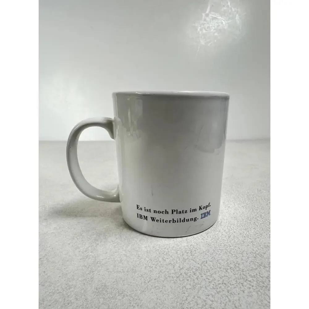 Rare VTG IBM German Promo Mug Weiterbildung Training Computer Tech Advertising